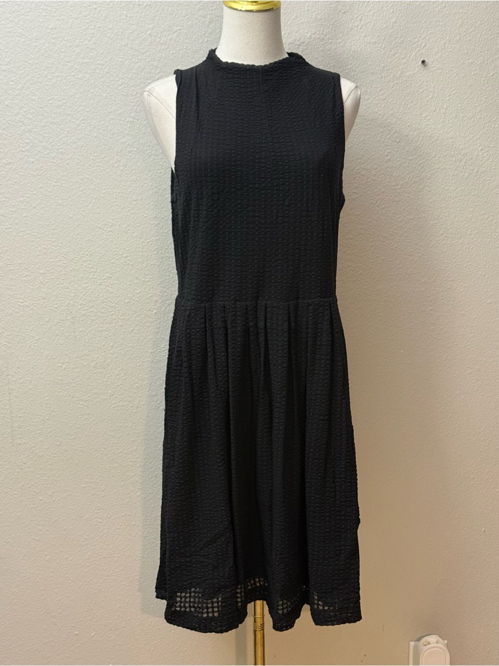 Anthropologie Deletta Black Cosgrove Fit & Flare Dress